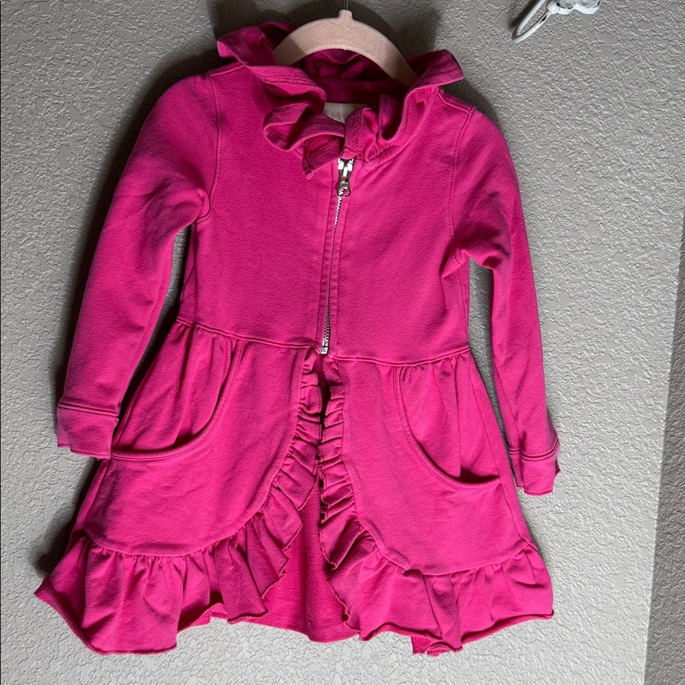 Pink Ruffled Zip-Up dress/jacket